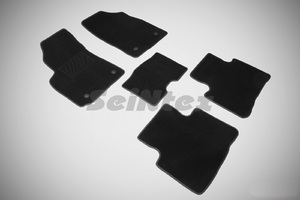 Ворсовые LUX коврики в салон Seintex для Geely Emgrand X7 2011-2017 (черные, 85472)