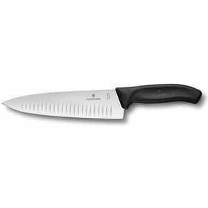 Нож Victorinox для разделки мяса, лезвие рифленое 20 см, черный, в блистере, фото 1
