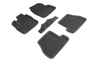 Коврики EVA 3D ромб Seintex для Ford Focus III МКПП 2011-2015 (черные, 95241), фото 1