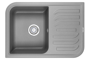 GRANULA мойка кухонная кварцевая, оборачиваемая GR-7001 695*495 мм алюминимум, фото 1