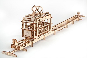 Механический деревянный конструктор Ugears Трамвай, фото 1