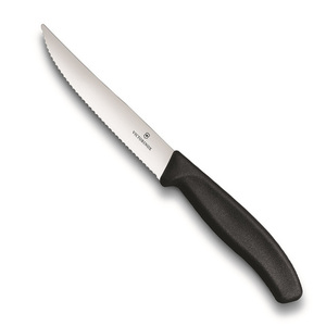 Нож Victorinox для стейков и пиццы, 12 см волнистое, черный, фото 1