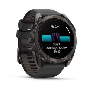 Часы Garmin Fenix 8 51mm AMOLED Saph Carbon Gray DLC Titanium Black-Pebble Grey Sln (010-02905-63G), фото 3