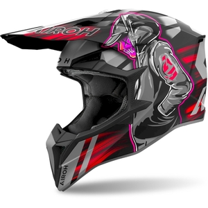 Мотошлем Airoh Wraaap Cyber Red Matt XXL, фото 1