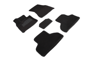 Ворсовые 3D коврики в салон Seintex для BMW X5 F-15 2014-2018 (черные)