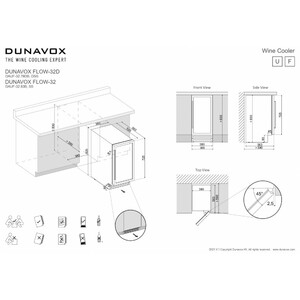 Винный шкаф Dunavox DAUF-32.83B, фото 2