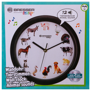 Часы настенные Bresser Junior, 25 см, с животными, фото 6