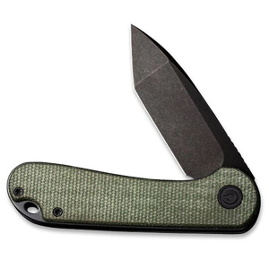 Складной нож CIVIVI Elementum D2 Steel Black Stonewashed Handle Green Micarta, фото 4