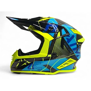 Шлем AiM RH855 Carbon RAZOR Yellow/Blue глянцевый XL, фото 2