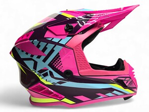 Шлем AiM RH855(Fiber Glass) VEXO глянцевый Purple/Pink XS, фото 5