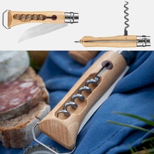 Нож со штопором и открывалкой Opinel Inox №10 VRI клинок 10см, нерж.сталь, бук, фото 10