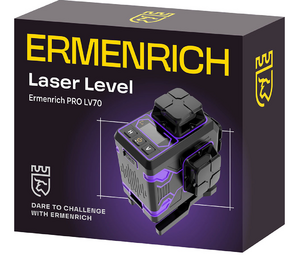 Лазерный уровень Ermenrich PRO LV70, фиолетовый, фото 2