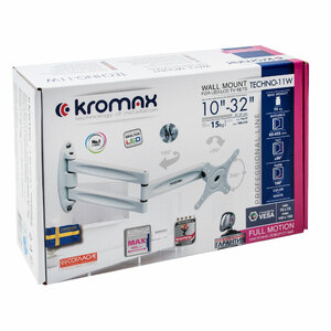 Настенный кронштейн для LED/LCD телевизоров KROMAX TECHNO-11W WHITE, фото 11