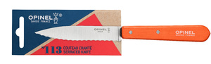Нож столовый Opinel №113, деревянная рукоять, блистер, нержавеющая сталь, оранжевый, 001921, фото 2