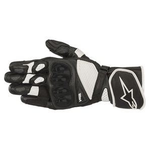 Мотоперчатки SP-1 V2 GLOVES ALPINESTARS (черно-белый, 12, XL), фото 2