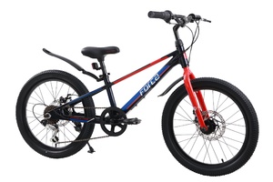 Велосипед детский Tech Team Forca 20" black/red 2024 (магниевый сплав), фото 2