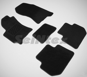 Ворсовые LUX коврики в салон Seintex для Subaru Tribeca (B9) 2005-2014 (черные, 82363)