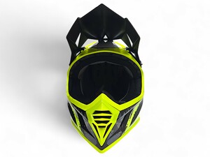 Шлем AiM RH855 Carbon TERRAIN глянцевый Black/Yellow XXL, фото 6