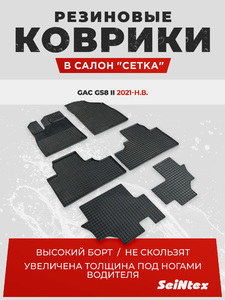 Резиновые коврики Seintex Сетка для GAC GS8 II 2021-н.в. (99846), фото 1