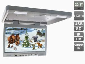 Потолочный автомобильный монитор 20,1" с HDMI и встроенным медиаплеером AVEL Electronics AVS2020MPP (серый), фото 1