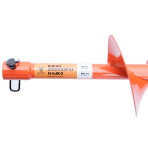 Шнек для каменистого, твердого и мерзлого грунта, однозаходный Drill Bit BURAN STRONGDRILL 150x800 (800мм), фото 4