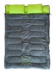 Мешок-одеяло спальный Norfin ALPINE COMFORT DOUBLE 250 GREEN, фото 2