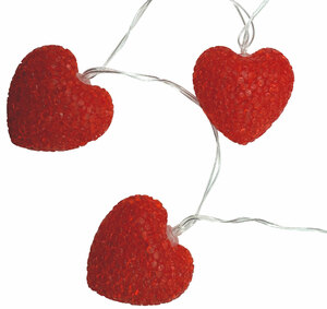 LED-гирлянда ЛАМПОВА "Воздушные сердца" 40 ламп, 6 метров (TYL-25-USB-RED40-6), фото 4