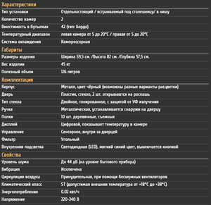 Винный шкаф CellarPrivate встраиваемый, двухзонный на 42 бутылки черный CP042-2TB, фото 11