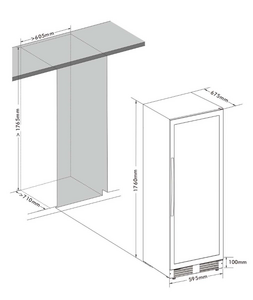 Винный шкаф CellarPrivate трёхзонный на 143 бутылки черный CP154-3TB, фото 2