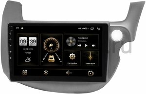 Штатная магнитола LeTrun 4166-9-3186 для Honda Fit II 2008-2014 на Android 10 (4G-SIM, 3/32, DSP, QLed) (темно-серая), фото 1