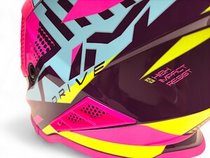 Шлем AiM RH855(Fiber Glass) VEXO глянцевый Purple/Pink XS, фото 9
