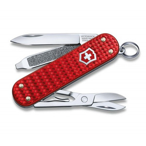 Нож-брелок Victorinox Classic SD Precious Alox Iconic Red, 58 мм, 5 функций, "Iconic Red"