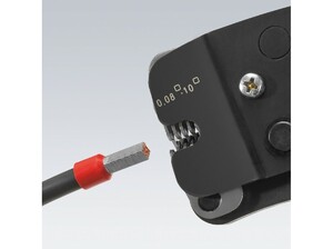 Пресс-клещи KNIPEX для контактных гильз DIN 46228 1+4, обжим: квадрат, торцевые, 1 гнездо, 0.08-10 + 16 мм², 2 х 6 мм², длина 190 мм, фото 4