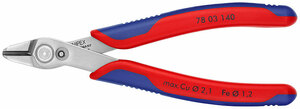 Electronic Super Knips XL Бокорезы прецизионные, нерж., 140 мм, 2-комп ручки KNIPEX KN-7803140