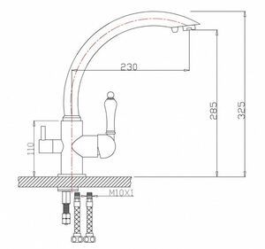 Смеситель для кухни ZORG Sanitary (ZR 314 YF-33 BLACK) Черный, фото 2