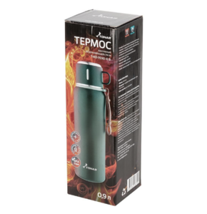 Термос (T-KD-7030-0.9) 900ML хаки (пробка-ситечко, крышка-кружка, ремешок) TONAR, фото 11