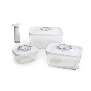 Контейнеры для вакуумных упаковщиков STATUS, набор VAC-Glass-Set White, фото 2
