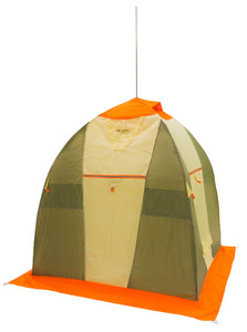 Палатка для зимней рыбалки Митек Нельма-1 (оранжевый-бежевый/хаки), фото 2