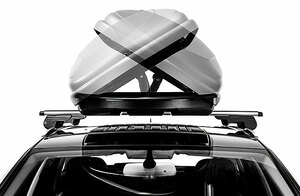Бокс на крышу автомобиля Hapro Traxer 4.6 серый двухсторонний, фото 4