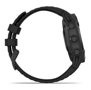 Черные часы Garmin Fenix 6 PRO Wi-Fi NFC с черным ремешком, фото 5