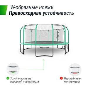Батут UNIX line SUPREME GAME 16 ft (green), фото 12