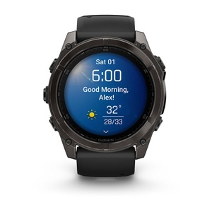 Часы Garmin Fenix 8 51mm AMOLED Saph Carbon Gray DLC Titanium Black-Pebble Grey Sln (010-02905-63G), фото 2