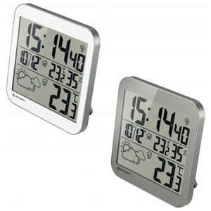 Часы настенные Bresser MyTime LCD, серебристые, фото 2