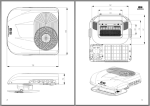 Кондиционер MobileComfort MC2024T Plus, накрышный электрический моноблок 2кВт, 24V, с комплектом крепежа, фото 3