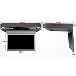 Автомобильный потолочный монитор 13.3" со встроенным Full HD медиаплеером ERGO ER13S-DVD (темно-серый), фото 5