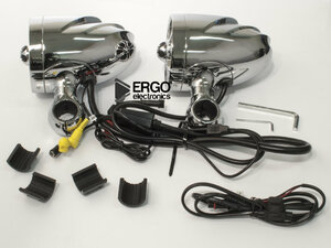 Мотоакустика Ergo ER600M (встроенный усилитель, 4” Hi-Fi динамики 2 шт. 2х100 Вт.) хром, фото 4