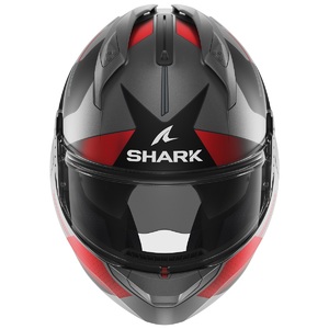 Шлем SHARK EVO GT TEKLINE MAT Antracite/Chrome/Red M, фото 3