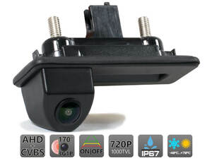 Штатная камера заднего вида AVS327CPR (123 AHD/CVBS) с переключателем HD и AHD для автомобилей AUDI/ SKODA/ VOLKSWAGEN, фото 1