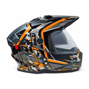 Шлем AiM JK802S глянцевый Orange/Grey/Black S, фото 5