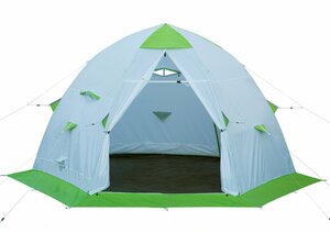 Зимняя палатка Лотос 5С (пол ПУ4000) укомплектована каркасом Л5-С12 (стеклокомпозитная арматура 12 мм), системой крепления пола и съемным влагозащитным полом ПУ4000, фото 1